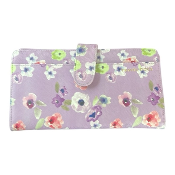 Love & Lore Floral Travel Document Wallet Organizer 9”x5” - Picture 1 of 16